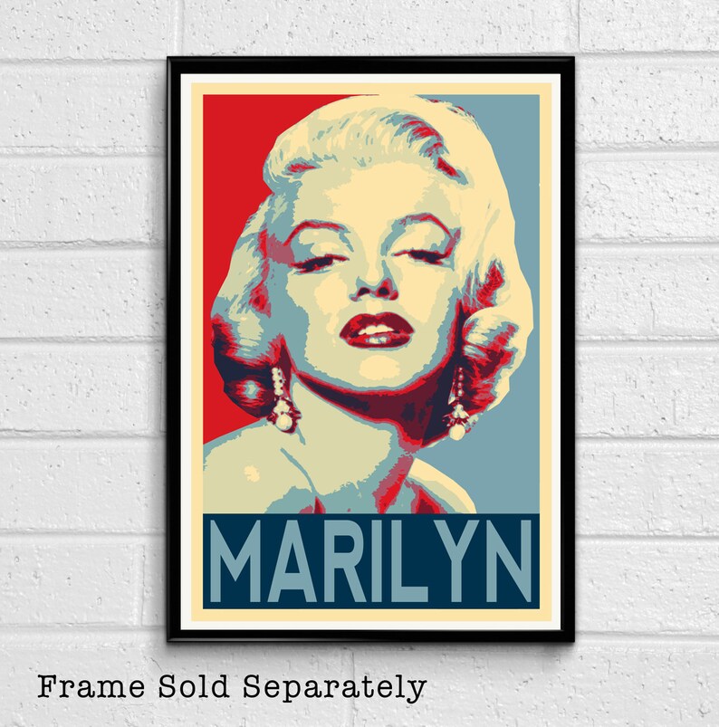 Marilyn Monroe Hollywood Icon Illustration 6 Pop Art Home | Etsy