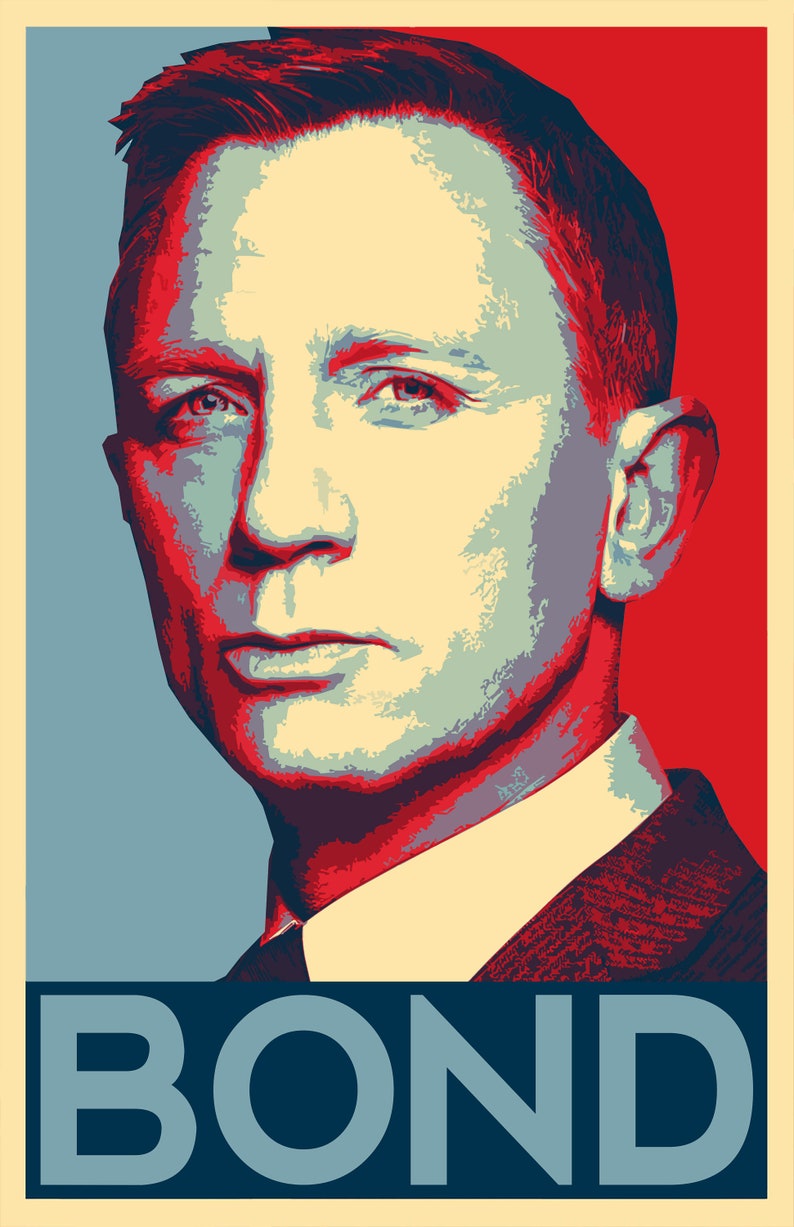 007 James Bond Daniel Craig Illustration 2 British Spy Film | Etsy