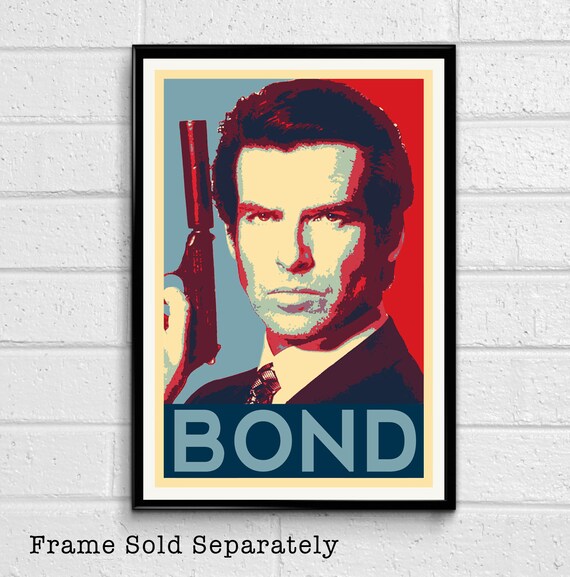 007 James Bond Pierce Brosnan Illustration 2 British Spy | Etsy