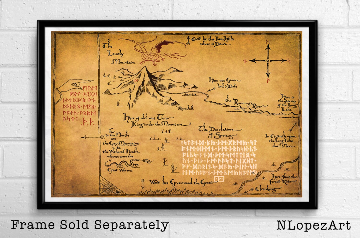 Thorin's Map from The Lord of the Rings and The Hobbit Pop | Etsy