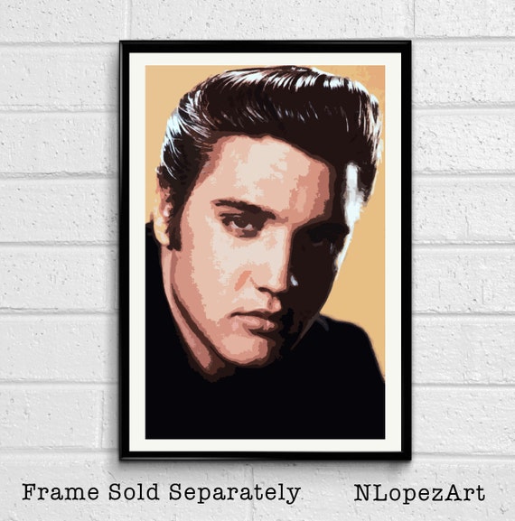 Elvis Presley Portrait Multi Size Canvas Wall Art Movie Poster Print The King
