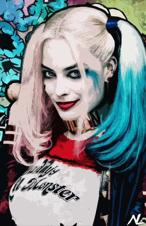 Jared Leto Harley Quinn DC Comic 100/% Cotton Wall Art Print Suicide Squad Joker