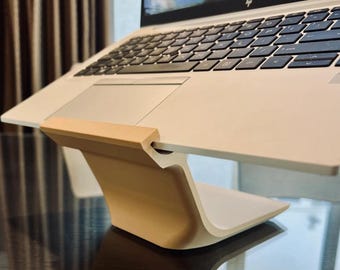 Supporto per laptop minimalista ed ergonomico | Base rialzata per laptop | Organizer da scrivania per ufficio domestico