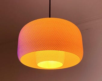 Moderne 3D-geprinte hanglamp | Minimalistische hanglamp | Japandi-plafondlamp | Scandinavische verlichting | Moderne woondecoratie