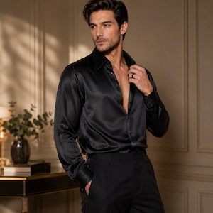 mens black sequin dress shirt Amazon.com: Verdusa Men's Glitter Shirts Long Sleeve Collar Button Down  Party Shirt Top Black Small : Clothing, Shoes & Jewelry