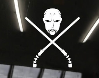 Asajj Ventress vinyl decal *white*