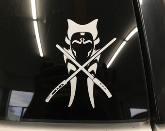 Ahsoka Tano Decal *white vinyl*