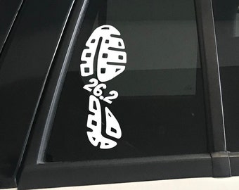 Marathon Shoe Print Race Decal