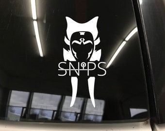 Ahsoka Tano SNIPS decal *White Vinyl*