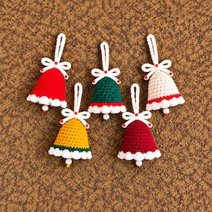 Crochet Bell Pattern PDF, Crochet Wind Spinner,Crochet Wall Hanging, Holiday Decor, Instant Download