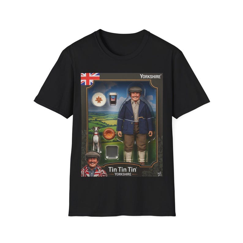 Yorkshire Tin Zinn Actionfigur Shirt | Retro Toy Box Grafik-T-Shirt Bild 2