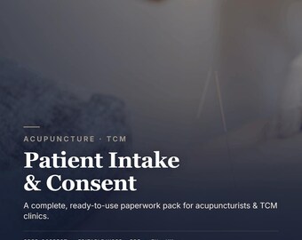Acupuncture Client Intake & Consent Forms (GDPR) — TCM Practitioner Bundle | Editable Word + PDF