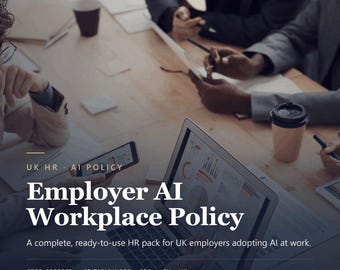UK Employer AI Policy Pack | Staff Guidelines + Monitoring Notice + Recruitment Transparency | GDPR