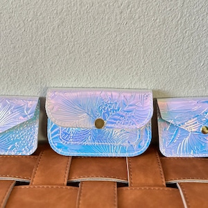 Moonstone Tropical Fern Embossed Leather Wallets