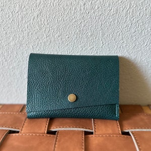 Cartera mini ranchera de piel de malaquita