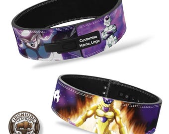 Custom Leather Weightlifting Belt 4 Inch Wide Powerlifting Gym Workout Personalized Thickness