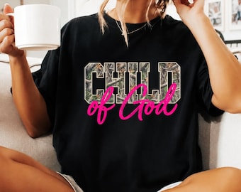 Kind Gottes Camouflage-T-Shirt mit christlichem Glauben (Digitaler Download)