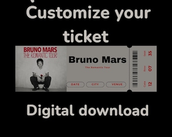 Bruno Mars concert ticket