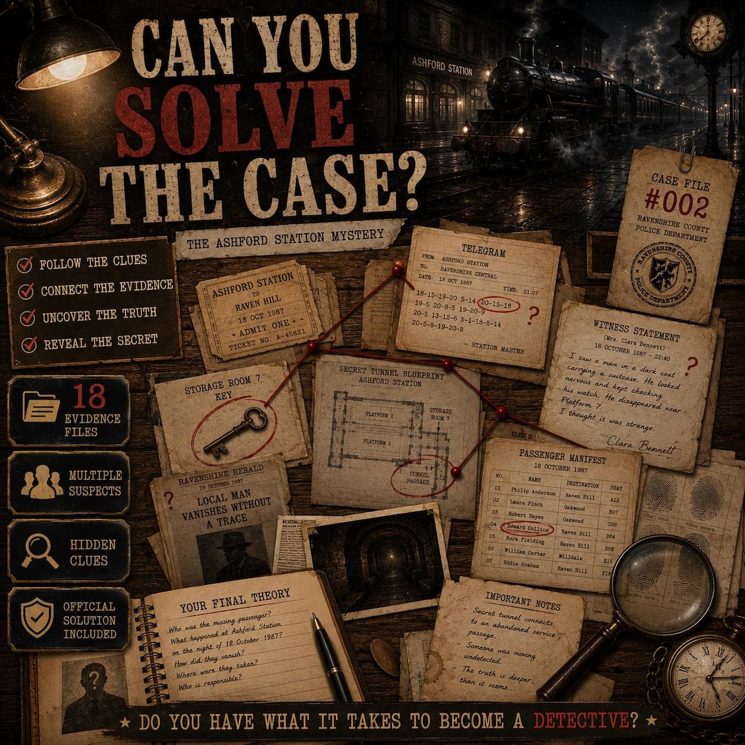 Detective Mystery Game Printable | Cold Case File Puzzle PDF - Etsy