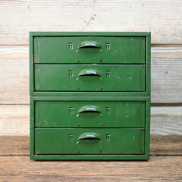 Vintage Industrial Hardware Cabinet--Kelly Green Hardware Cabinet