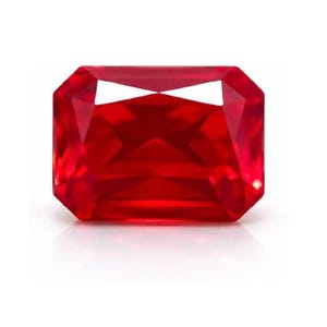 10.7 Ct Natural Red Ruby Gem Emerald Cut Genuine Loose Gemstone for Jewellery Making
