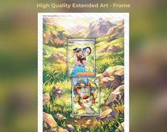 Perrin & Growlithe by Hisui Extended Art Frame - TWM 220, TWM 181 Evolution Line Display - 8x10 Frame Display - Printable Wall Art