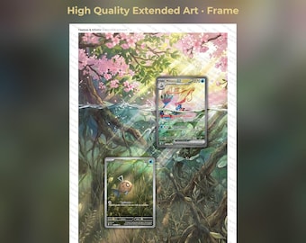 Milotic & Feebas Extended Art Print - SSP 237, SSP 198 TCG Frame Display - 8x10 Wall Art - Printable Poster - Instant Download