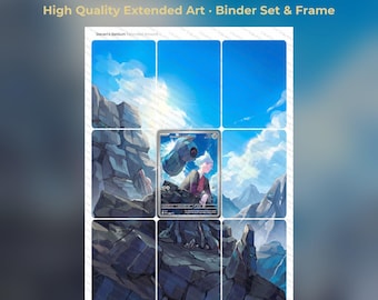 Steven's Beldum Extended Art - SVP 207 Pokemon Binder Page & Frame Art - Digital Download - 9 Card Binder Insert - Full Artwork Printable