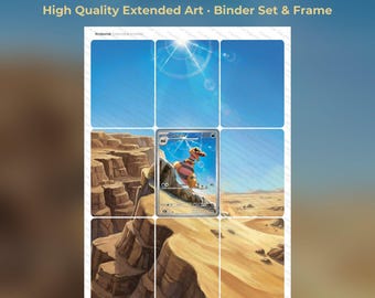 Krokorok Extended Art - BLK 136 Pokemon Binder Page & Frame Art - Digital Download - 9 Card Binder Insert - Full Artwork Printable