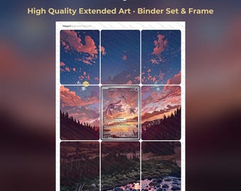 Mesprit Extended Art - SSP 204 Pokemon Binder Page & Frame Art - Digital Download - 9 Card Binder Insert - Full Artwork Printable