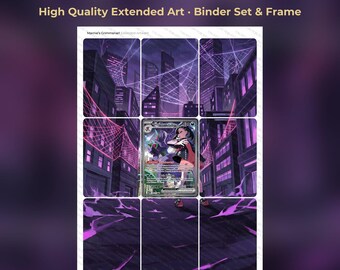 Marnie's Grimmsnarl Extended Art - ASC 287 Pokemon Binder Page & Frame Art - Digital Download - 9 Card Binder Insert - Full Artwork Print