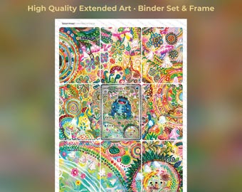 Seismitoad Extended Art - BLK 105 Pokemon Binder Page & Frame Art - Digital Download - 9 Card Binder Insert - Full Artwork Printable