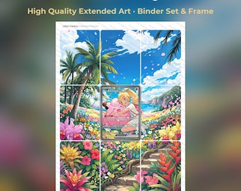 Lillie's Clefairy Extended Art - ASC 280 Pokemon Binder Page & Frame Art - Digital Download - 9 Card Binder Insert - Full Artwork Printable