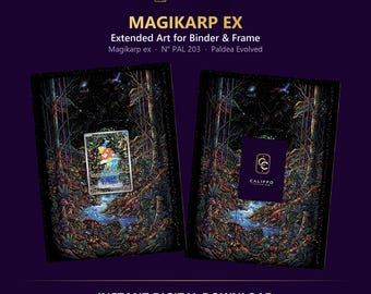 Magikarp Extended Art - Pokemon Binder Page & Frame Art - Digital Download - 9 Card Binder Insert - Full Artwork Printable