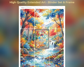Keldeo Extended Art - WHT 167 Pokemon Binder Page & Frame Art - Digital Download - 9 Card Binder Insert - Full Artwork Printable