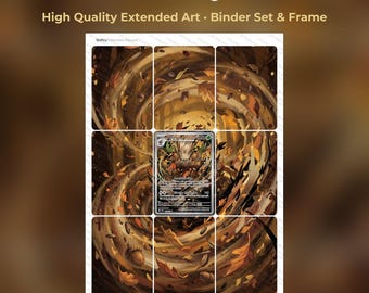 Shiftry Extended Art - TEF 163 Pokemon Binder Page & Frame Art - Digital Download - 9 Card Binder Insert - Full Artwork Printable