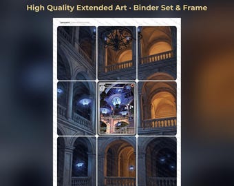 Lampent Extended Art - WHT 102 Pokemon Binder Page & Frame Art - Digital Download - 9 Card Binder Insert - Full Artwork Printable