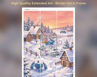 Metagross Extended Art - TEF 178 Pokemon Binder Page & Frame Art - Digital Download - 9 Card Binder Insert - Full Artwork Printable