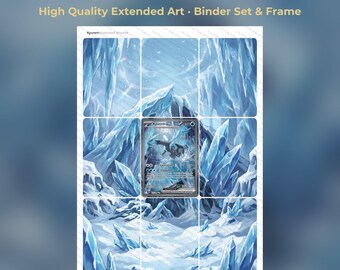 Kyurem Extended Art - BLK 165 Pokemon Binder Page & Frame Art - Digital Download - 9 Card Binder Insert - Full Artwork Printable