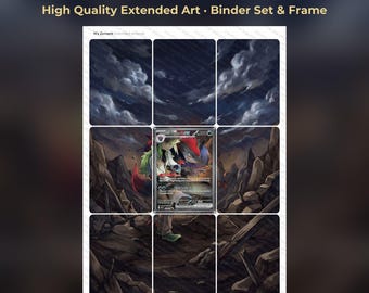 N's Zoroark Extended Art - JTG 185 Pokemon Binder Page & Frame Art - Digital Download - 9 Card Binder Insert - Full Artwork Printable