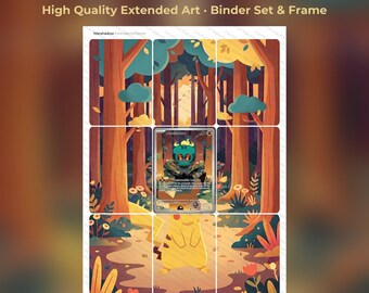 Marshadow Extended Art - MEG 146 Pokemon Binder Page & Frame Art - Digital Download - 9 Card Binder Insert - Full Artwork Printable