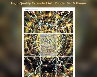 Magneton Extended Art - SVP 159 Pokemon Binder Page & Frame Art - Digital Download - 9 Card Binder Insert - Full Artwork Printable
