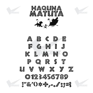 Matata Font | Lion King Alphabet Letters | Safari Jungle Font for Cricut | Hakuna Digital Download