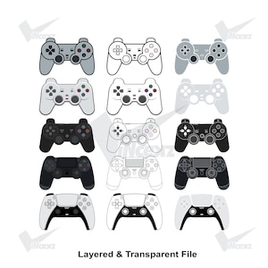 SVG- und PNG-Schnittdatei für Gamecontroller zum Schneiden mit Cricut | Videospielkonsolen-Cliparts | Gamer-Shirt