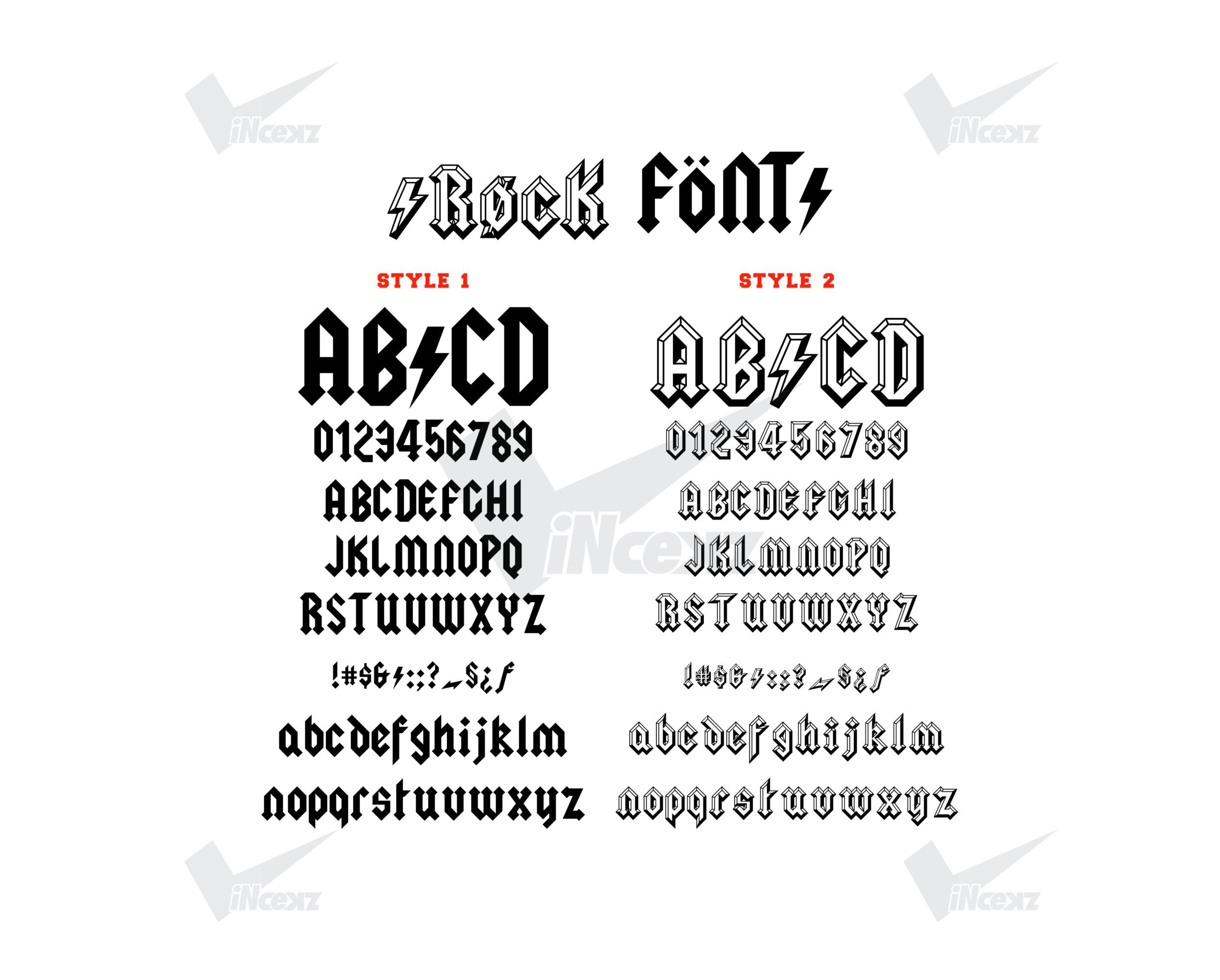 Rock font - Etsy 日本