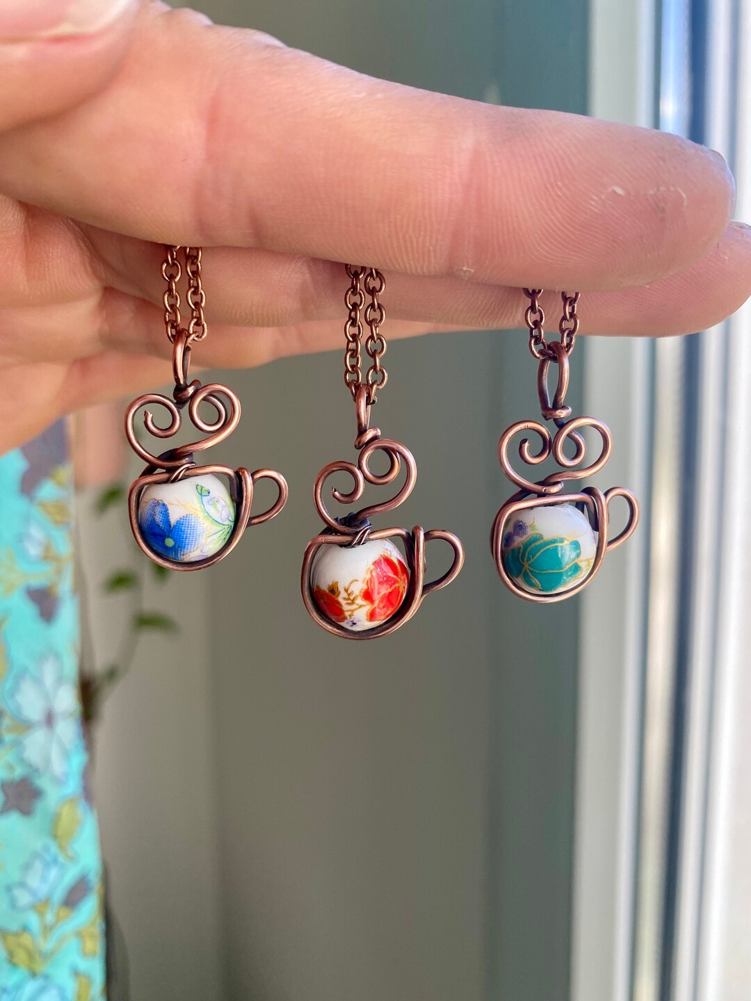 Mini Coffee Cup Necklace. Unique Handmade Necklace. Coffee Etsy