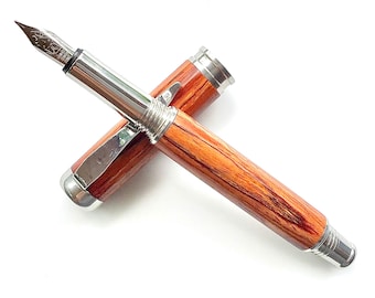 Füllfederhalter Holzstift - schöner Cocobolo - Made In USA Edelstahl-Hardwares - 005FPSSC