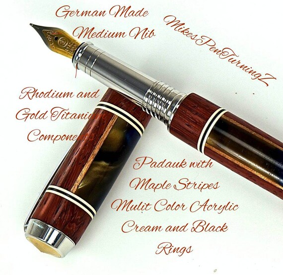 Custom Handcrafted Pen Hand Turned Fountain Pen Beautiful Etsy