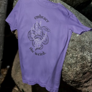 Embrace the Weird. Hand drawn line art Ball Python Snake T-shirt | Comfort Colors graphic tee gift