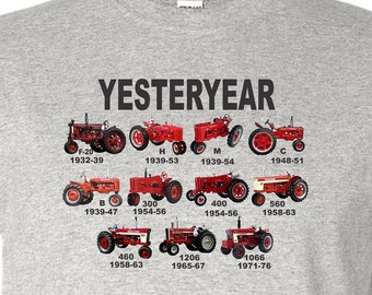 tractor shirt, red tractor shirt, Farmall shirt, yesterday shirt, mens shirt,  mans vintage tractor shirt,